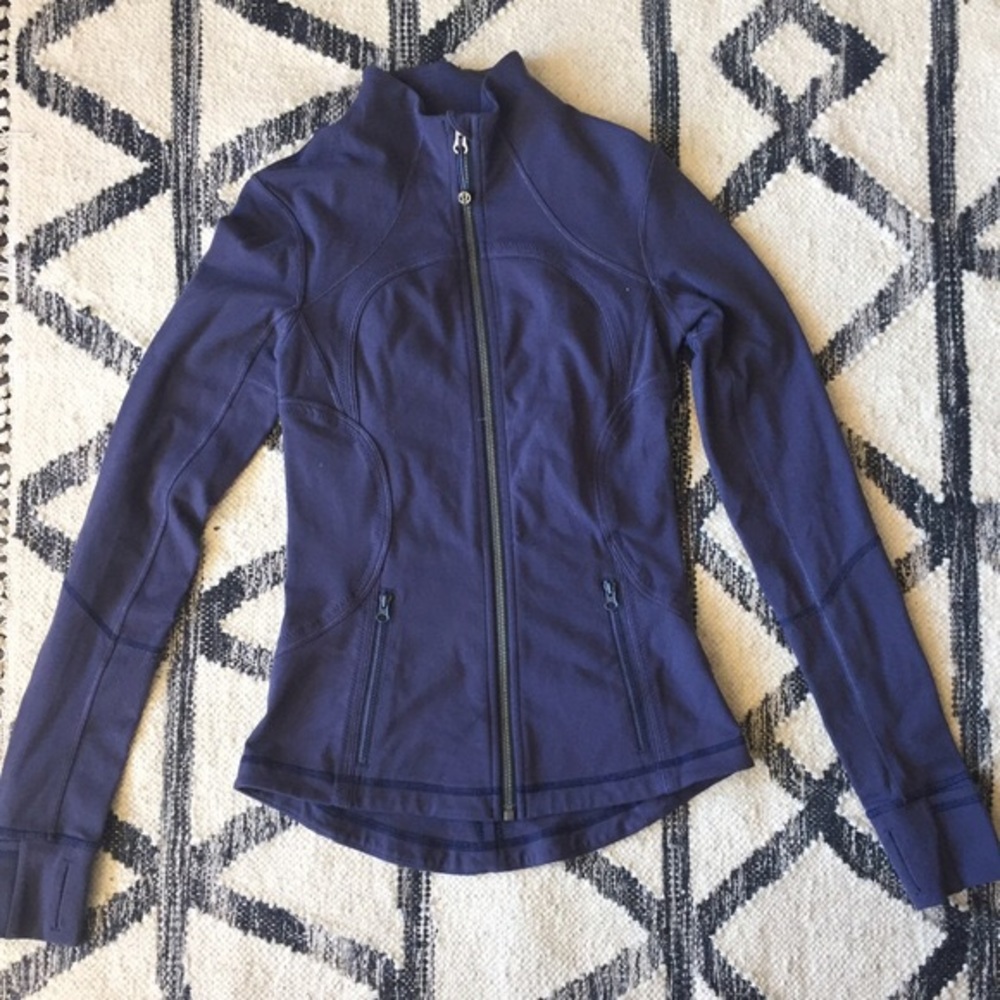 navy blue Lululemon zip up jacket